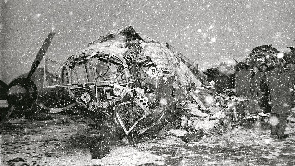 1958年2月6日發生的慕尼黑空難使八名球員死於空難
