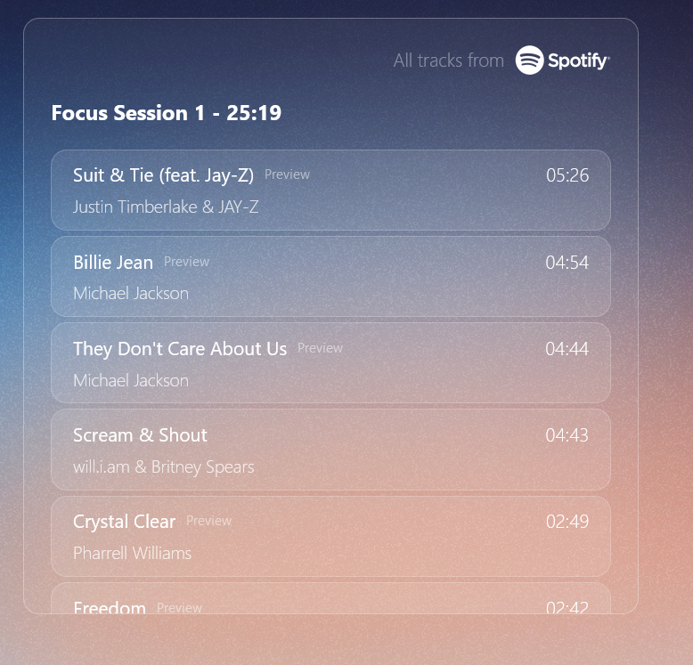 pomo.rhythm 歌單到來自Spotify